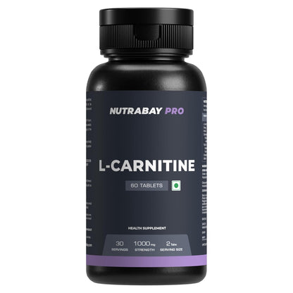 Nutrabay Pro L-Carnitine supplement bottle on a white background