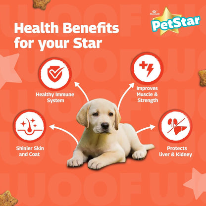 Mankind PetStar Puppy Dry Dog Food, 28% High Protein, Milk & Wheat Flavor, 1 kg | Complete Nutrition for Puppies | Puppy Dog Food