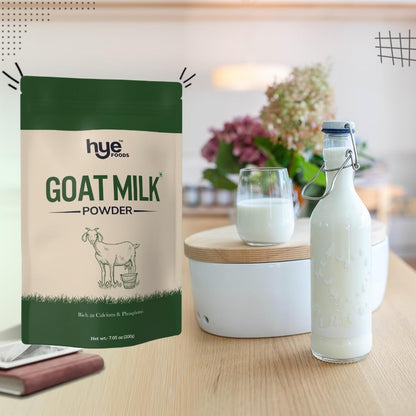 HYE Foods Goat Milk Powder 200g | Everyday Goat Milk | Rich in Vitamin A, B2 & Selenium | Rich in Calcium & Phosphorus for Bones | Easy to Digest & Great for DIY Skincare