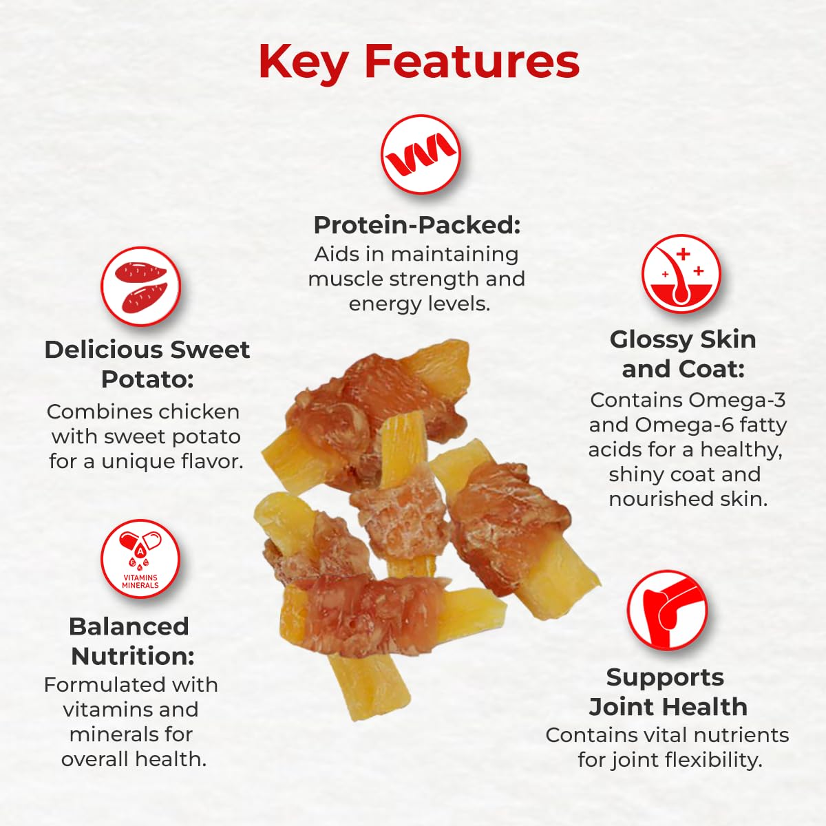 Drools Sweet Potato Twined Dog Treats, 70gm Pack, All Life Stages, roll