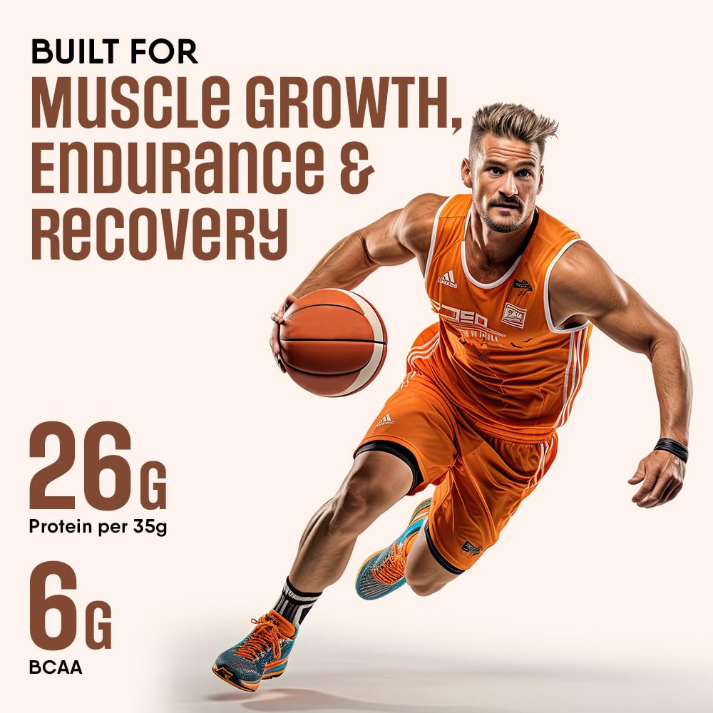 Trunativ Pro Blend Whey Protein Powder Isolate & Concentrate | 100% Light & Clean Protein Powder | 26g Protein | 6g BCAA | 12.52g EAA | No added sugar | Coffee Mocha 2lbs (907g)