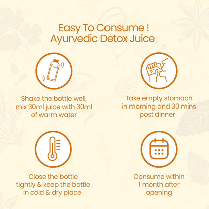 KRISHNA'S HERBAL & AYURVEDA Ayurvedic Detox Juice 1000 ml | Ayurvedic Detoxification | Perfect combination of giloy, karela, jamun & neem