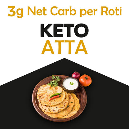 NutroActive Keto Atta Net Carb (3g Net Carb Per Roti) Extremely Low Carb Flour - 1kg