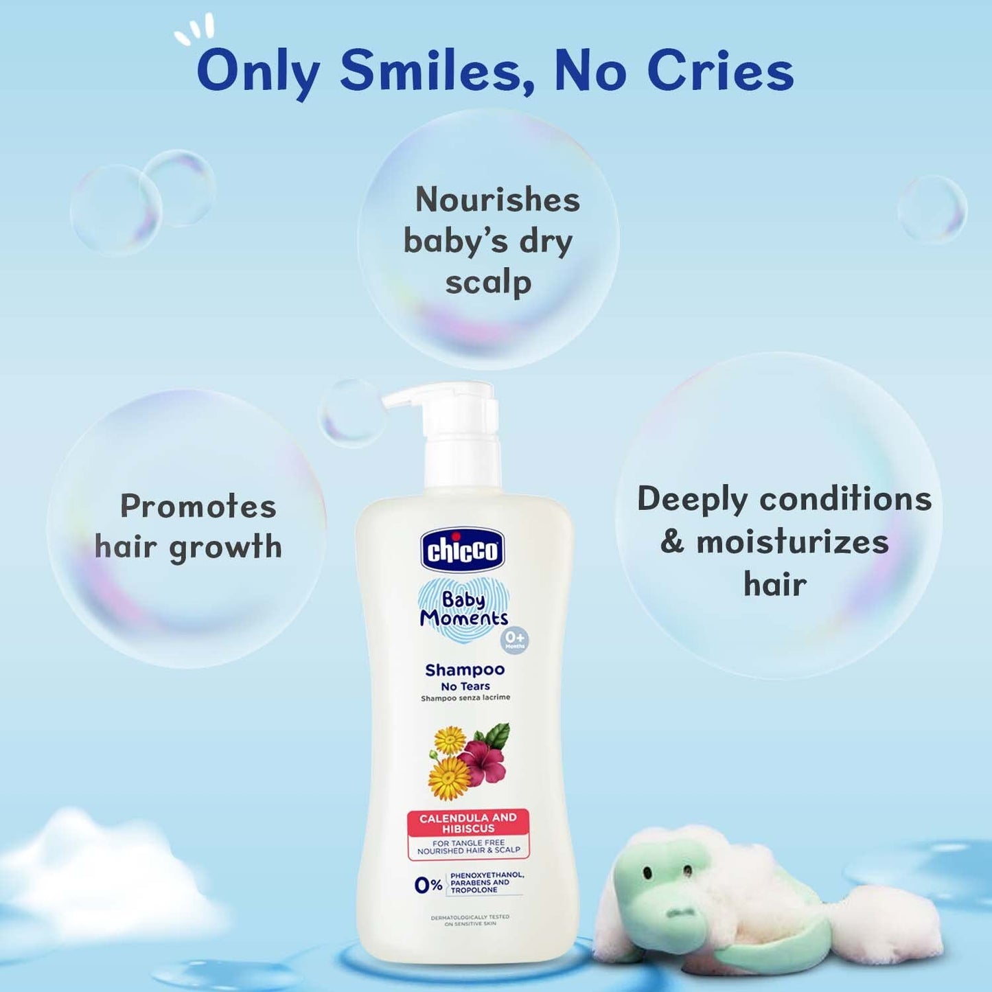 Chicco Baby Moments Shampoo for Tear-Free Bath Times, New Advanced Formula with Natural Ingredients, Suitable for Baby’s Tangle Free, Smooth Hair, No Phenoxyethanol and Parabens (200ml)