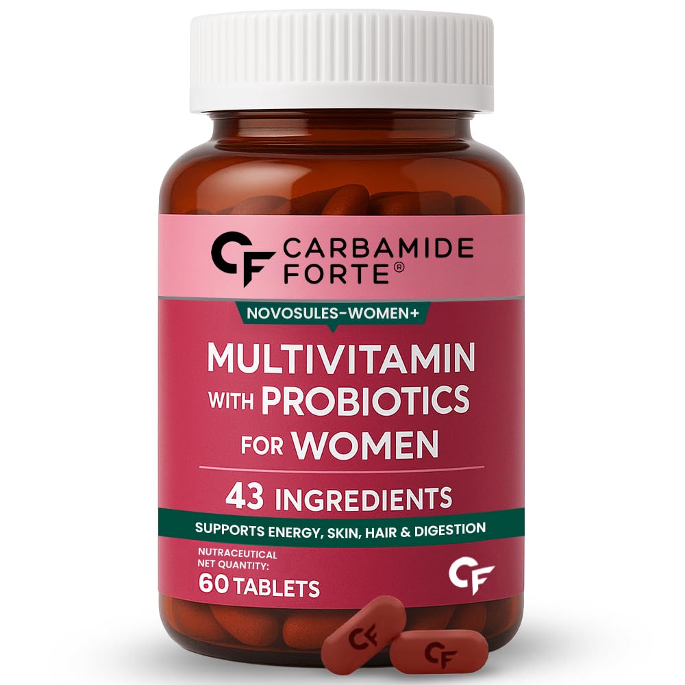 Carbamide Forte Multivitamin Tablet For Men & Women | Multi Vitamin For Men & Women With BCAA, Aminos & Probiotics | Gym Supplements To Support Energy, Immunity & Recovery - 60 Tablets