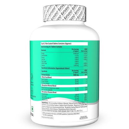 Supplement bottle with a green label on a white background
