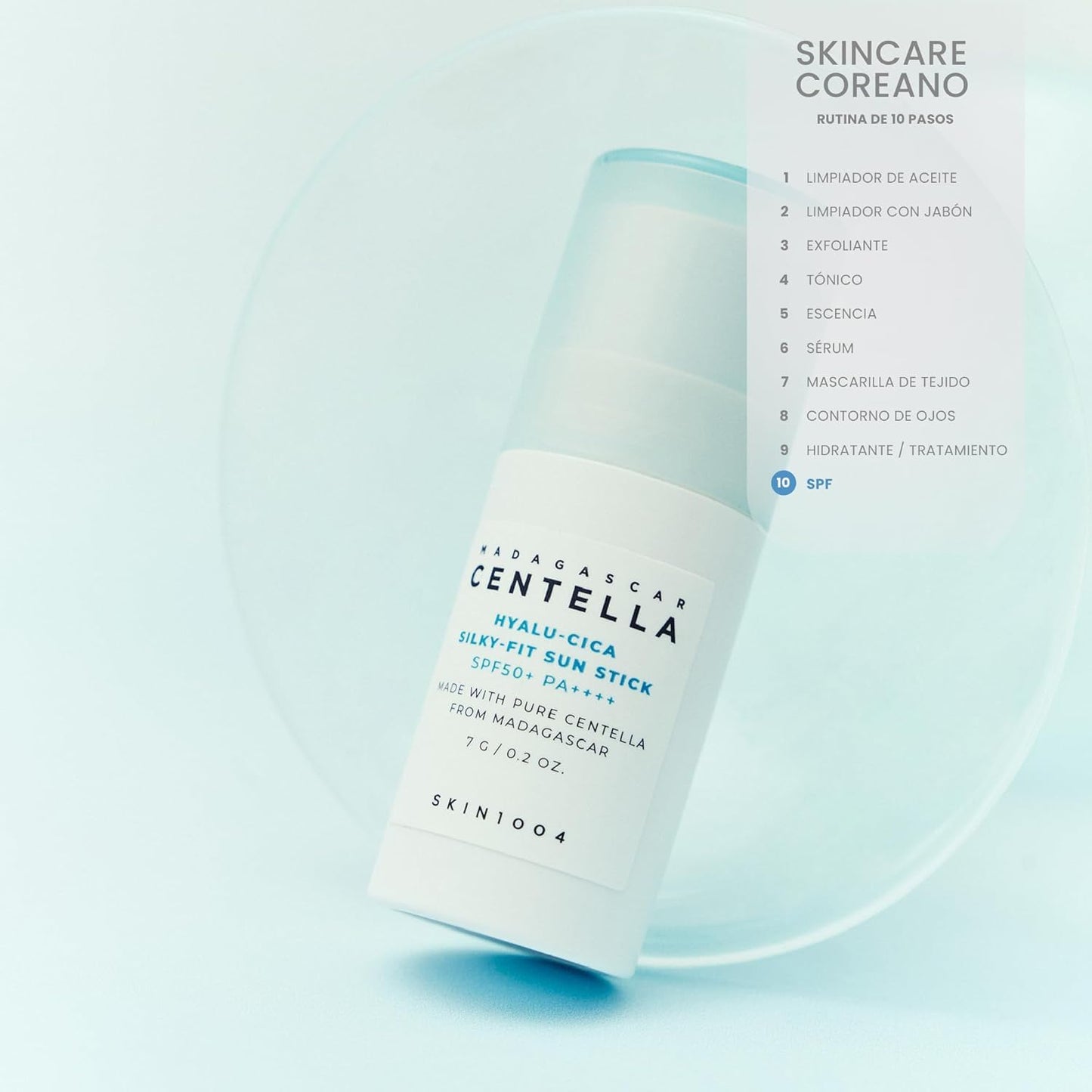 SKIN1004 Madagascar Centella Hyalu-Cica Silky-Fit SPF 50+ PA++++ Sun Stick For Sensitive, Normal, Dry Skin, 7g