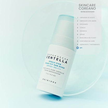 SKIN1004 Madagascar Centella Hyalu-Cica Silky-Fit SPF 50+ PA++++ Sun Stick For Sensitive, Normal, Dry Skin, 7g