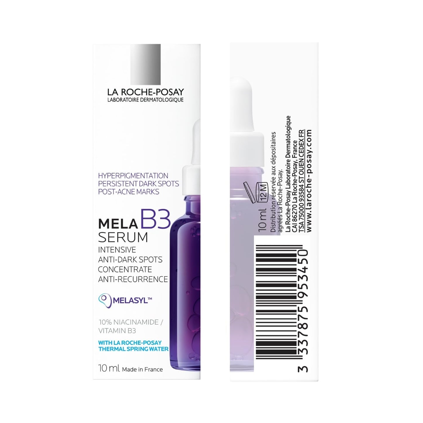 La Roche-Posay Mela B3 Serum packaging on a white background