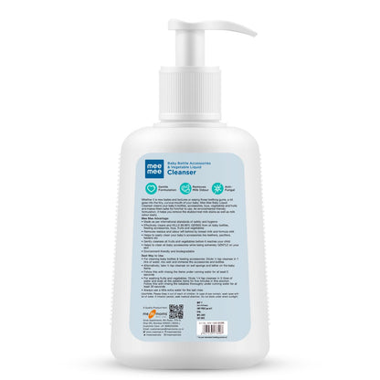 Mee Mee Liquid Cleanser 300 ml | Anti-Bacterial Formula Kills 99.9% Germs | For Bottles, Nipples, Accessories, Toys, Fruits & Vegetables | Alcohol-Free, Dermatologically Tested