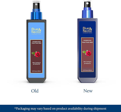 Blue Nectar Rose Water Spray for Face| Pure Rose Face Toner for Glowing Skin | Alcohol Free Face Mist and Toner for Oily Skin, Dry Skin and Normal Skin, Steam Distilled (200 ml)