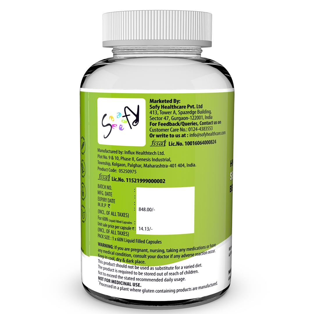 Bottle of supplements with a green label on a white background