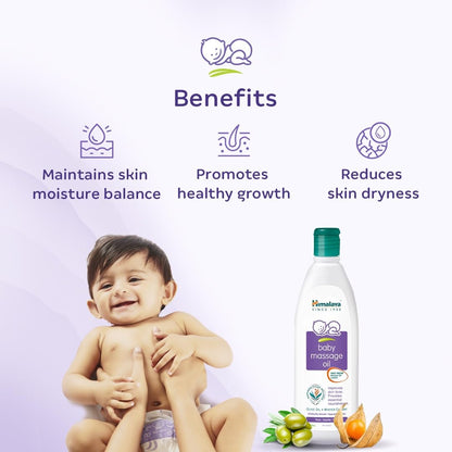 Himalaya Baby Massage Oil for Strong bones & muscles – 200ml | No.1 Doctor Prescribed