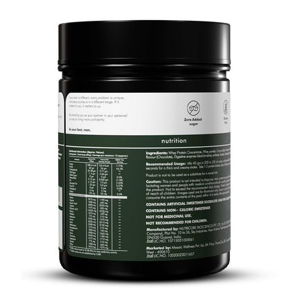 Man Matters Whey Protein Powder | 24g Protein Per Serving | Muscle Growth & Recovery | 100% Vegetarian | No Added Sugar | No Bloating | Double Chocolate Flavour | 500gm