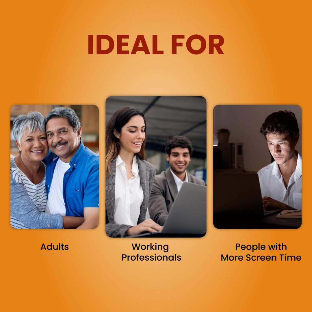 ZEROHARM Holo Eyeris | With Lutein, Zeaxanthin Eye Supplement | Supports Healthy Vision, Helps Reduce Digital Eye Strain & Fatigue from High Screen Time for Men, Women & Students - 90 Tablets