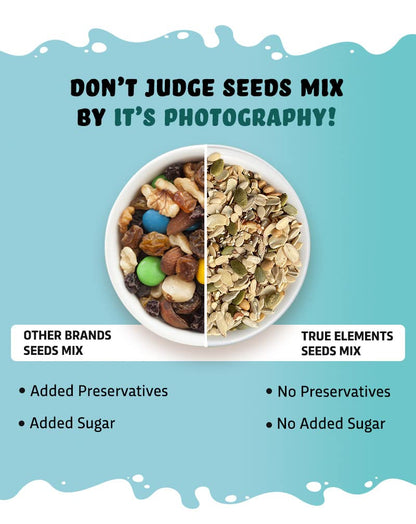 True Elements 8 in 1 Seeds and Nut Mix 250gm - Roasted Seeds | High Protein Snacks | Mix Seeds for Eating | Super seeds mix | Rich in Fibre and Protein | Diet Snacks