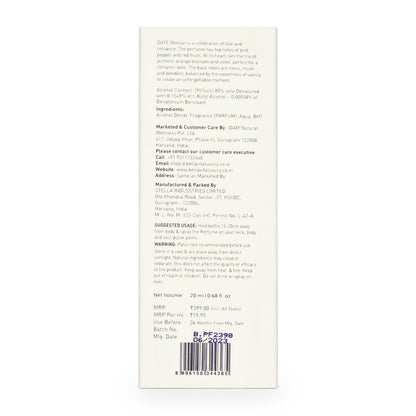 Back of a product packaging with text and a barcode on a white background