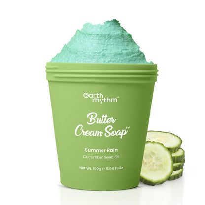 Earth Rhythm Butter Cream Soap, 48H Moisture, Gentle Cleanse, No Sulphates, No Phthalates – Summer Rain