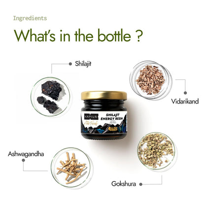 Kapiva Shilajit Energy Resin 20g | With 100% Pure Shilajit/Shilajeet | 500mg/Serving | Boosts All day Energy & Stamina | 40 Servings | Contains Aswagandha, Gokshura Vidharikand |100% Ayurvedic