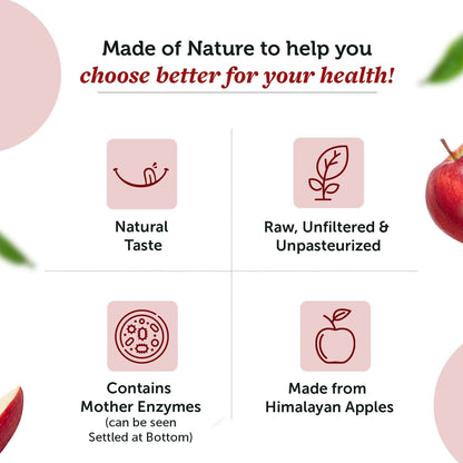 Neuherbs Apple Cider Vinegar With Mother | Raw, Unfiltered, Unpasteurized | For Weight Loss And Boost Immunity | No Added Colours Or Preservatives - 500 ml