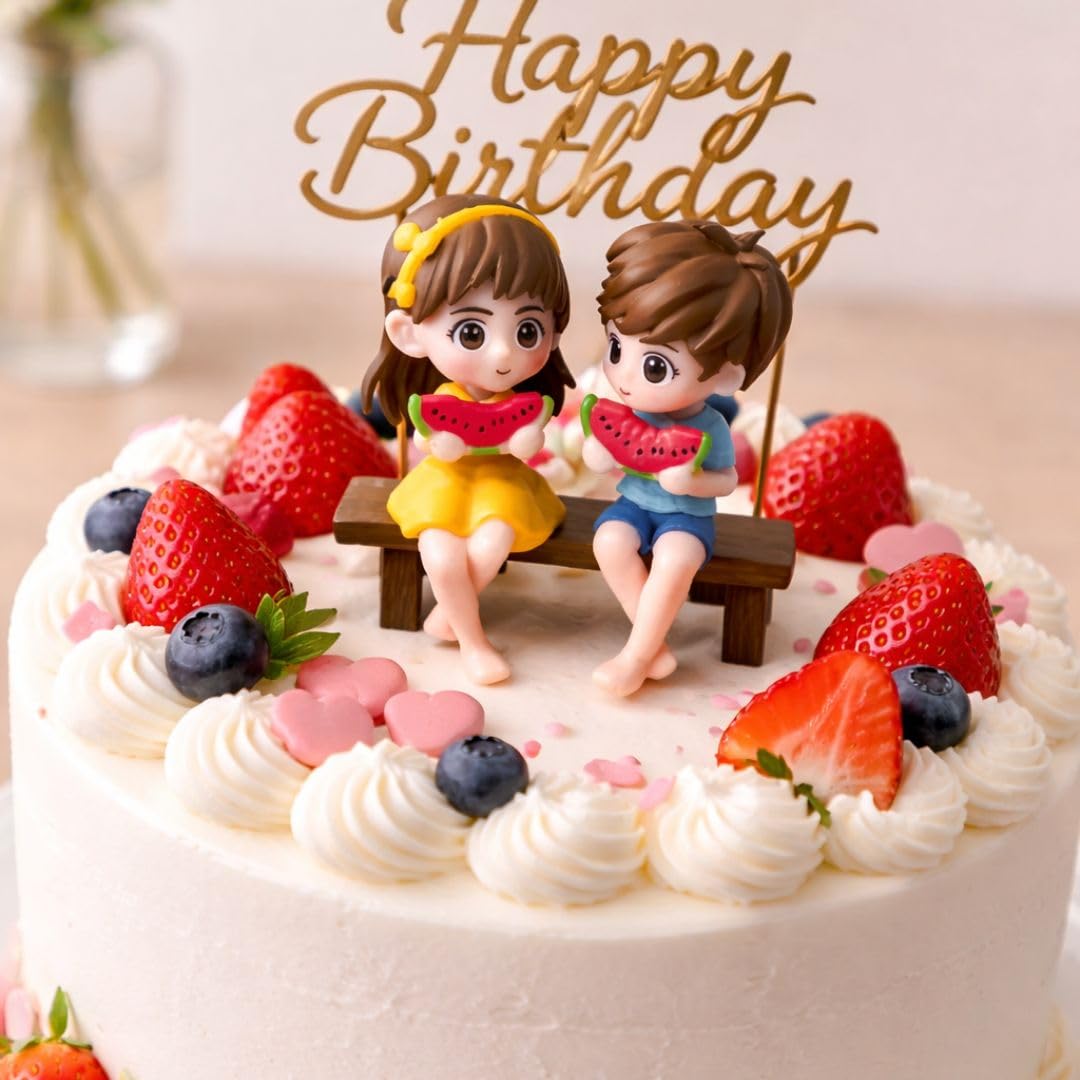 1 Set Cute Miniature Couple Showpiece for Home Decor | Romantic Valentine Gift for Husband Wife Girlfriend Boyfriend | Anniversary Birthday Wedding Room Desk Table Decoration Figurine