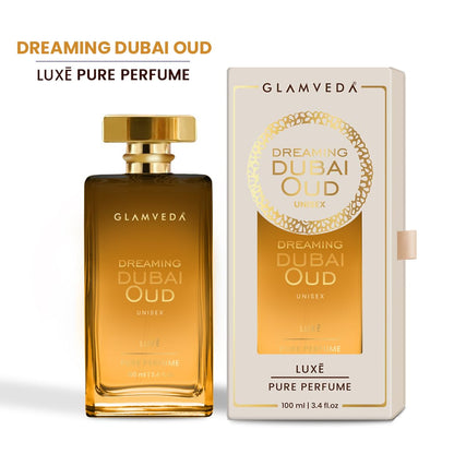 Glamveda Luxury Dreaming Dubai Oud Perfume for Men & Women | Long-Lasting Pure Unisex Fragrance with Lavender, Pink Pepper, Caramel & Guaiacwood Notes | Floral & Woody Perfume | 100ml