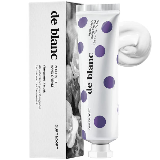 DUFT & DOFT De Blanc Niche Perfume Hand Cream: Hypoallergenic, Dermatologically Tested, Safe Formula, Long-Lasting Exotic Scent, Nourishing & Gentle - 50 ml