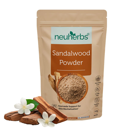 Neuherbs Sandalwood Powder For Face Pack - 100g | Chandan Powder For Glowing & Brighten Skin | Face Mask | 100% Pure & Natural With No Added Preservatives