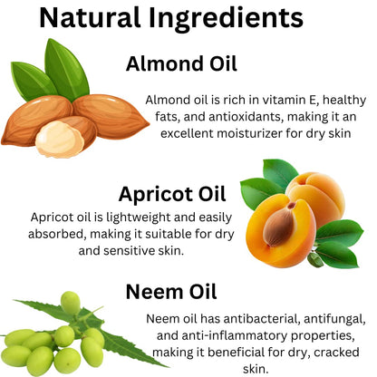 Dr. Neem Skin Cream, Enriched with Neem & Almond Oil,For Dark Patches on Knees, Elbow, Ankles & Underarms,Repairs Cracked Skin & Nipples, Paraben Free-100g