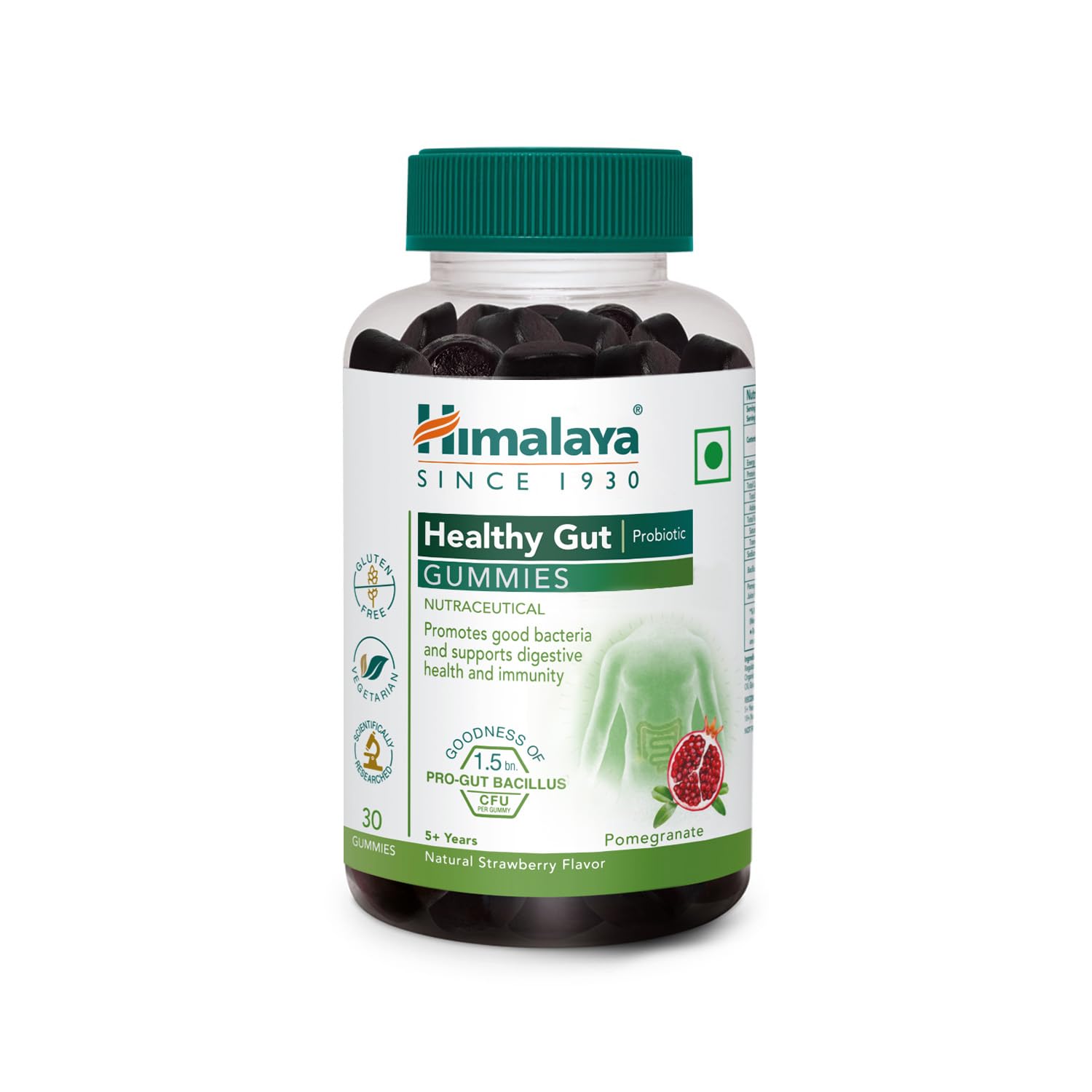Himalaya Healthy Gut Gummies bottle on a white background
