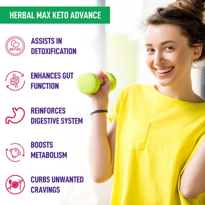 Herbal Max Keto Advanced Weight Management – 800mg | 60 Capsules | With Green Tea, Garcinia Cambogia & Green Coffee Extract | Supports Fat Burn & Metabolism | For Men & Women