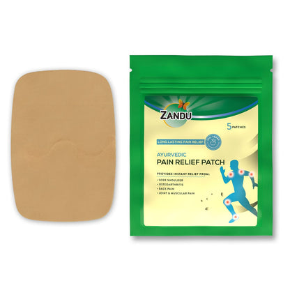 Zandu Ayurvedic Pain Relief Patch (Pack of 5 Patches) - A Specially Designed Pain Patch for Reducing Joint & Muscular Pain | Helps Provides Relief From Pain Associated with Osteoarthritis & Back Pain