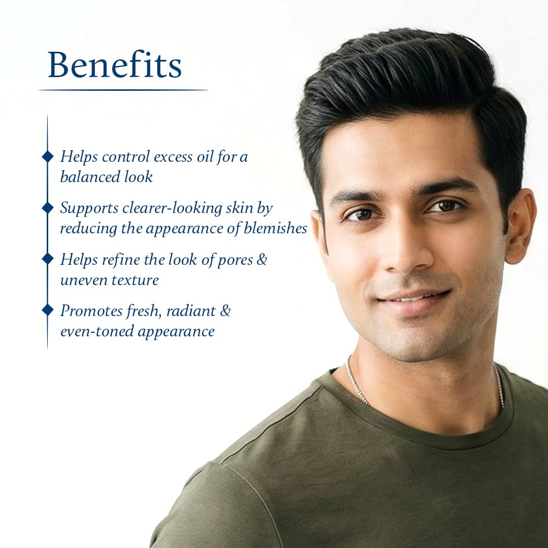 Blue Nectar Vitamin C Face Moisturizer for Oily & Acne Prone Skin with Grapeseed | Plant Based Vitamin C Lightweight Cream for Men (19 herbs, 50g)