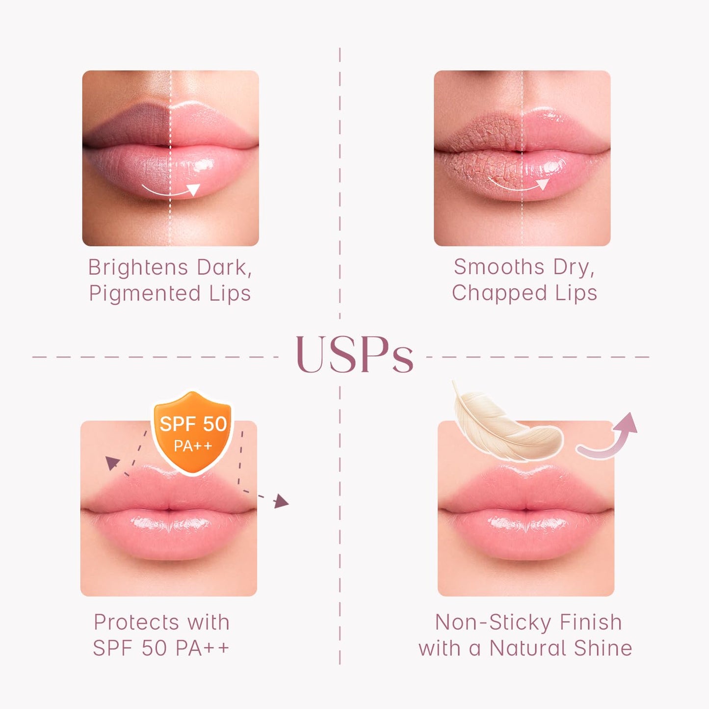 Seoulskin Brightening Lip Balm with SPF 50 PA++, Kojic Acid & Niacinamide | Brightening Lip Balm for Dark Lips | Repairs Chapped Lips | For Dark Lip Lightening & Protection | 10g