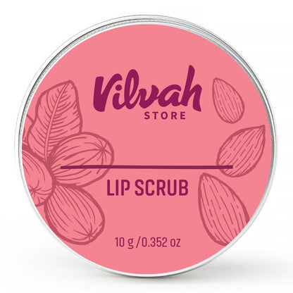 Vilvah Lip Scrub | Exfoliates & Removes Dead Skin, Reduces Lip Pigmentation & Tan, Heals Chapped & Cracked Lips, Moisturising Care with Lemon Oil, Avocado Oil & Shea Butter, For Men & Women, 10g