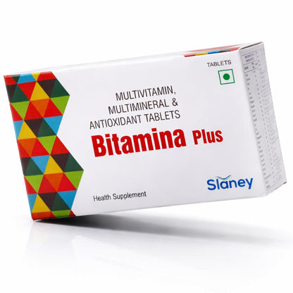 Slaney Bitamina Plus | Multivitamin Multimineral & Antioxidant Tablets | Daily Health Supplement for Immunity, Energy & Overall Wellness | 10 Tablets | Slaney
