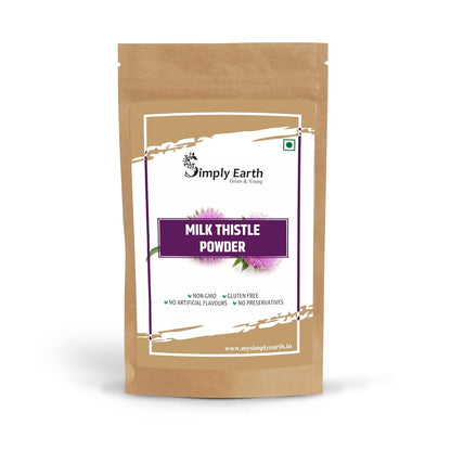 Simply Earth Pure & Natural Milk Thistle Seeds Powder(200GM) for Boosting Liver Health and Lowering Cholesterol | Wellness Drink - in Different Packs