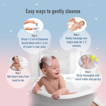 Sebamed Baby Gentle Wash|pH 5.5|Baby Body Wash|Soap Free|Tear Free| 50 ml