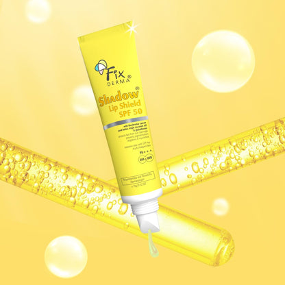 Fixderma Shadow SPF 50 Lip Shield Pa+++ Lip Balm with Cacao Seed Butter & Vitamin E | Prevents Pigmentation & Sun Damage | Lightens Pigmented Lips | Protects Against UVA & UVB Rays - 15gm