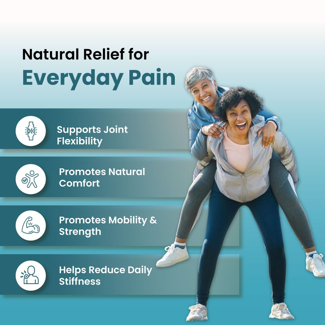 ZEROHARM Holo Pain Relief Tablets | Willow Bark, Boswellia, Turmeric & Ginger | Pain Management | Reduces Inflammation, Relieves Knee Pain & Improves Mobility | Non-Addictive | 60 Veg Tablets