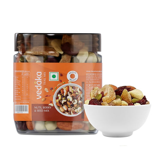 Vedaka Nuts, Berries and Seed Mix | 200 g | Almond, Cashew, Cranberry, Amla and Pumpkin Seeds | Healthy Snacking