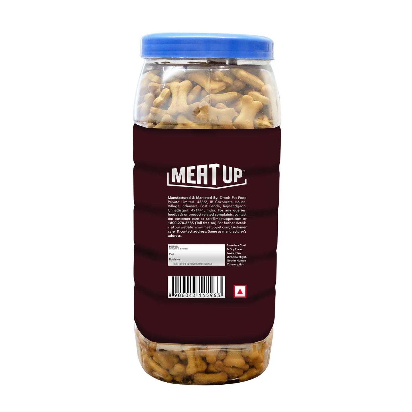 Meat Up Dog Treats Biscuits 1kg| Real Chicken Flavour | Remove Plaque & Tartar Build-up | Vitamins & Minerals | Promotes Lustrous Coat