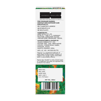 Kapiva Papaya Leaf Juice | No Artificial Colours & Flavours | Healthy Platelet Count | For Better Immunity & Digestion