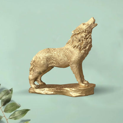 Beautiful Lion Statue for Home Decor (Pack of 1, Golden)