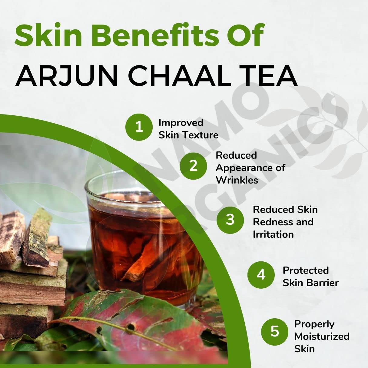 Namo Organics - Arjun ki Chaal – 400g Arjuna Bark – To Support Heart Health & Promote Good Cholesterol | Ayurvedic Heart Health Support | Natural, Sun-Dried, Unprocessed |