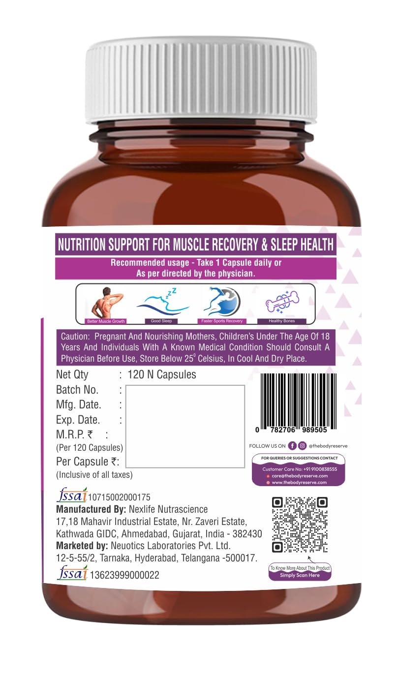 Supplement bottle with label on a white background