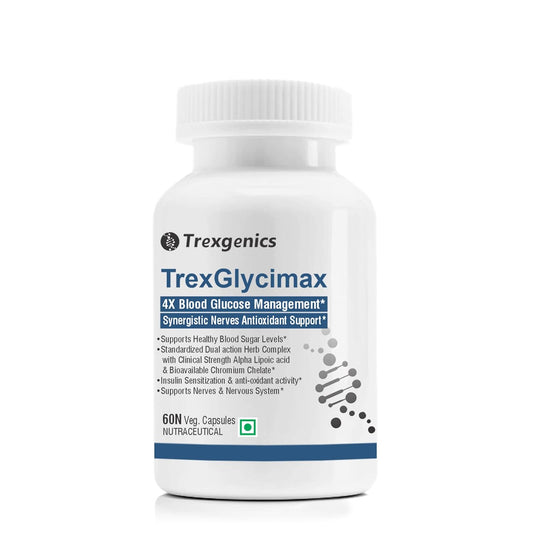 TrexGlycimax supplement bottle by Trexgenics on a white background