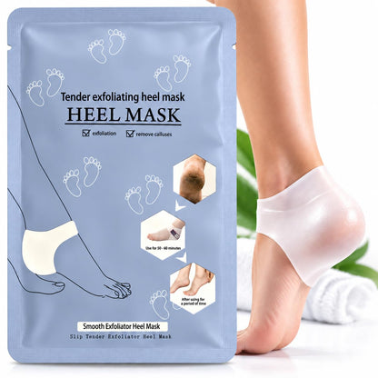 KYTRONIC Exfoliating Heel Mask for Dry, Rough & Cracked Heels, 1 Pair Heel care mask with moisturizing essence for dry, rough skin, dead skin and callus care; easy adhesive fit, 1 pair