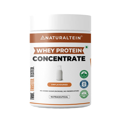 Naturaltein whey protein concentrate container on a white background