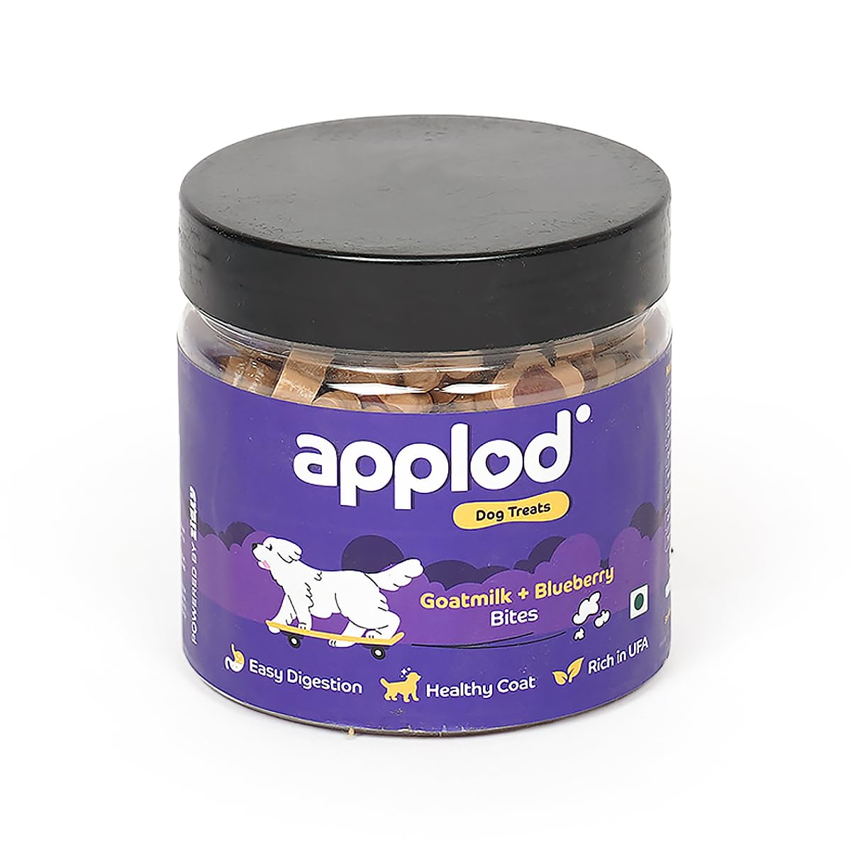 Applod Goat Milk & Blueberry Dog Treats for Puppies & Adult Dogs | Soft Healthy Training Bites for Small Breeds | Easy-to-Digest Reward Snacks | 220g